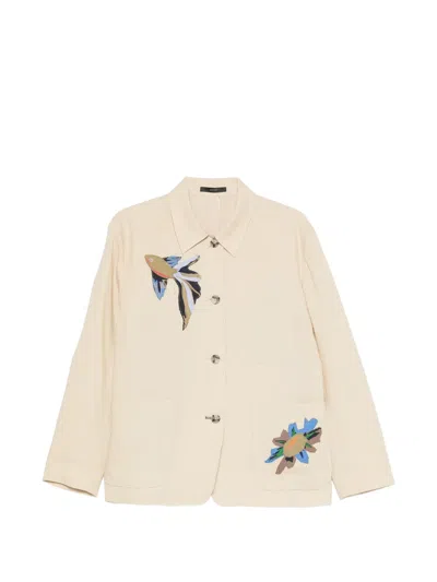 Paul Smith Linen Single-breasted Jacket In White
