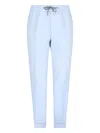 Paul Smith Straight Leg Trousers Elastic Waistband In Blue