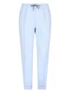 Paul Smith Straight Leg Trousers Elastic Waistband In Blue