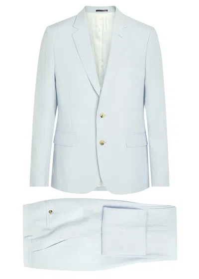 Paul Smith Linen Suit In Blue