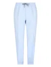 Paul Smith Straight Leg Trousers Elastic Waistband In Blue