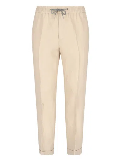 PAUL SMITH PAUL SMITH LINEN TRACKSUIT BOTTOMS – BEIGE