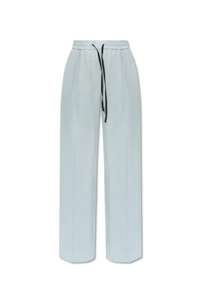 Paul Smith Linen Trousers In Blue