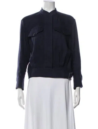 Pre-owned Paul Smith Linen Utility Jacket In Blue