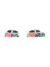Paul Smith Men Link Logo Cufflinks In Multicolour