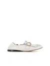 Paul Smith Off White Solid Loafers In Multi