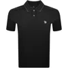 Paul Smith Logo Badge Polo T Shirt Black In Black
