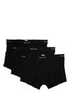 Paul Smith Three-pack Black Logo Boxer Briefs In Black  