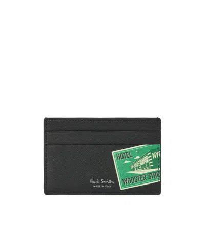 Paul Smith Logo Card Holder In Black