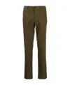 Paul Smith Olive Green Straight-leg Chino Trousers In Green