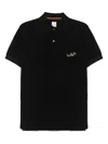 Paul Smith Logo Cotton Polo Shirt In Black