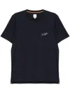 Paul Smith Logo Cotton T-shirt In Blue
