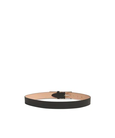 Paul Smith Logo Detailed Buckled Belt In Black