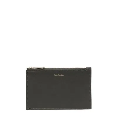 Paul Smith Logo Detailed Zipped Cardholder In Black