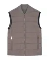 Paul Smith Logo Down Vest In Gray