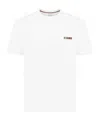 Paul Smith Off White Multi Stripe Emb Cotton T-shirt In White