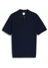 Paul Smith Logo-embroidered Fine-knit Polo Shirt In Black
