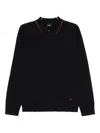 Paul Smith High Neck Polo With Zip In Black