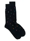 Paul Smith Logo-embroidered Socks In Black