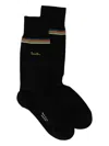 Paul Smith Logo-embroidered Socks In Black