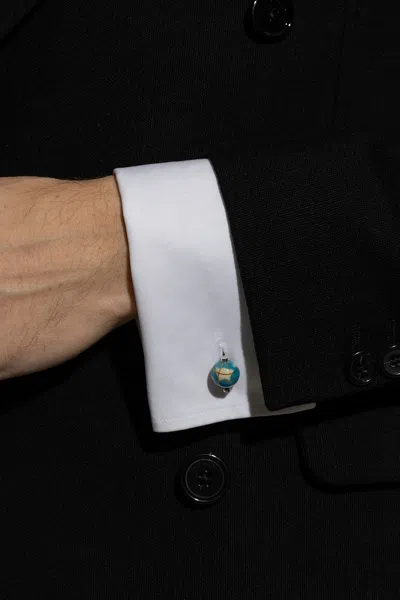 Paul Smith Logo-engraved Cufflinks In Multicolour