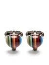 Paul Smith Logo-engraved Polished-finish Cufflinks In Multicolour