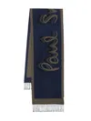 Paul Smith Men Scarf Faded Int Jacq Accessories In Blue