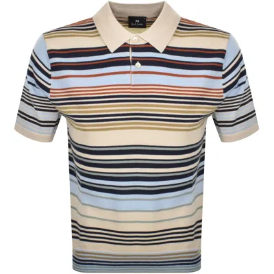 Paul Smith Logo Knitted Polo White