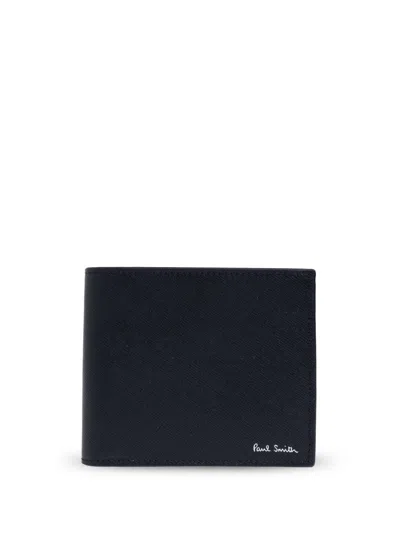 Paul Smith Logo Leather Wallet In 黑色的