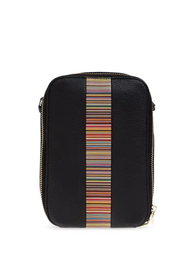 Paul Smith Logo Lettering Messenger Bag In Black