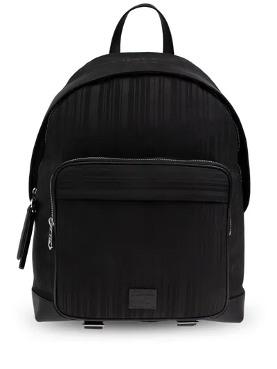 Paul Smith Gray Shadow Stripe Backpack In 70 Greys