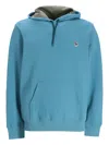 Paul Smith Logo-patch Cotton Hoodie In Blue
