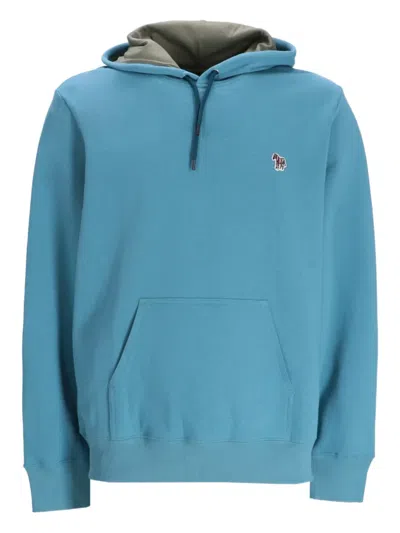 PAUL SMITH LOGO-PATCH COTTON HOODIE