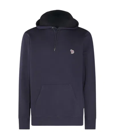 Paul Smith Logo-patch Long-sleeve Hoodie In Black