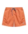 Paul Smith Rust Orange Zebra Logo Swim Shorts In Orange