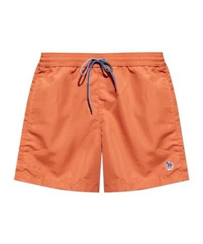 PAUL SMITH LOGO-PATCH SWIM SHORTS