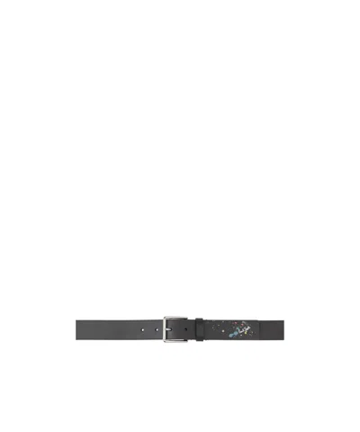 Paul Smith Logo Pattern Belt In Black
