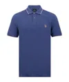 Paul Smith Logo Pattern Polo Shirt In Blue