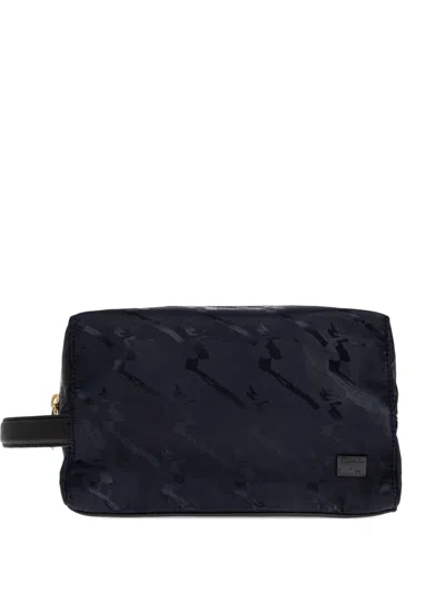 Paul Smith Logo-pattern Wash Bag In Black