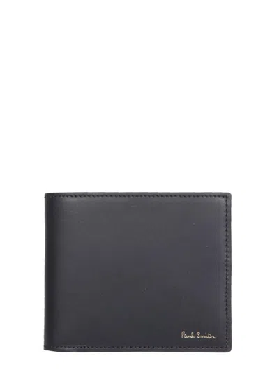 Paul Smith Logo Plaque Bifold Wallet In Black
