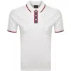 Paul Smith Half Zip Polo T Shirt White In White