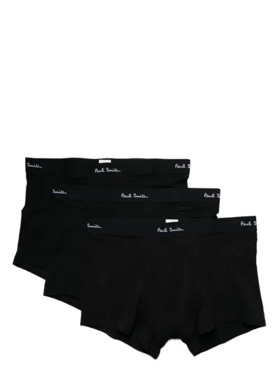 PAUL SMITH LOGO-PRINT BRIEFS PACK OF THREE