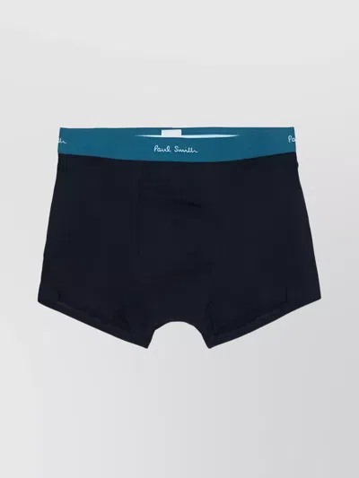 Paul Smith Logo-print Briefs Pack Of Three In Blue