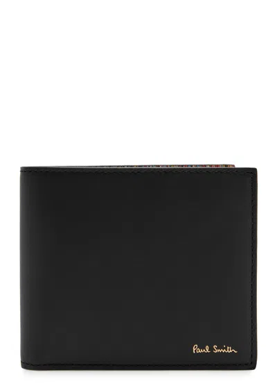 Paul Smith Logo-print Leather Wallet In Black