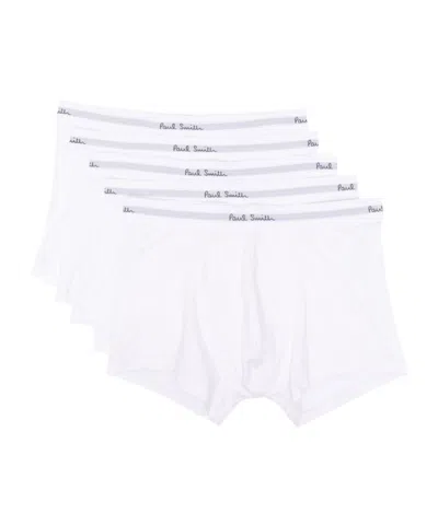PAUL SMITH LOGO-PRINT ORGANIC COTTON BOXERS (PACK OF FIVE)