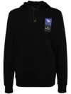 Paul Smith Logo Print Drawstring Hoodie In Black