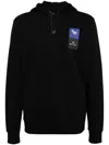 Paul Smith Logo Print Drawstring Hoodie In Black