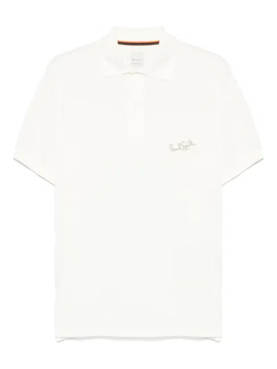 Paul Smith Poloshirt Mit Logo-print In White