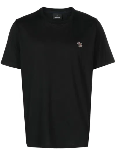 Paul Smith Logo-print Short-sleeve T-shirt In Black