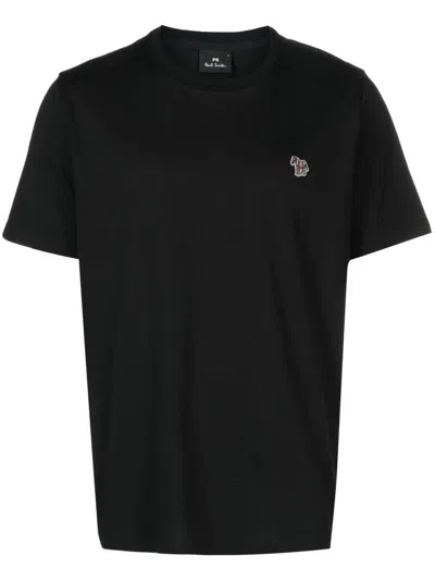 Paul Smith Logo Print T-shirt In Black